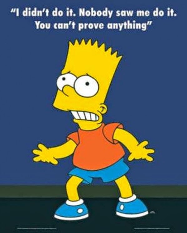 Image result for bart simpson denial I didn't do it